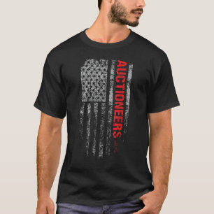 Auctioneers USA Flag Profession Vintage Auctioneer T-Shirt