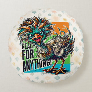 Audacious Avian Round Cushion