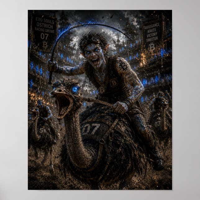 Audacity / Jockey / Ostrich Race Poster (Front)