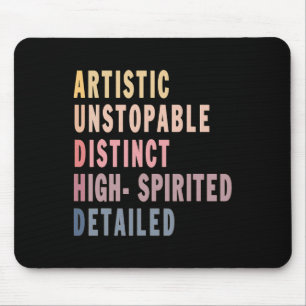 Audhd Autism Adhd Autistic Spectrum Neurodiversity Mouse Pad