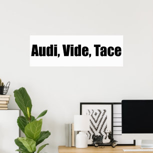 audi, vide, tace poster