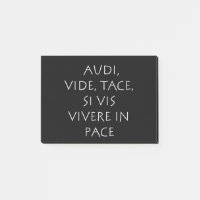 Audi vide tace si vis vivere in pace