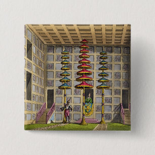 Audience Hall, Cochin China, plate 88 from 'Le Cos 15 Cm Square Badge