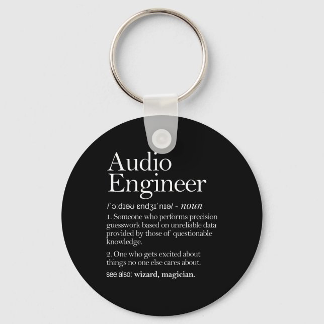Audio Audio Definition Apparel  Key Ring (Front)