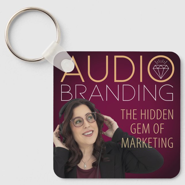 Audio Branding Podcast Keychain (Front)