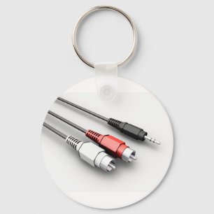 Audio Cables Vintage Tech  Key Ring