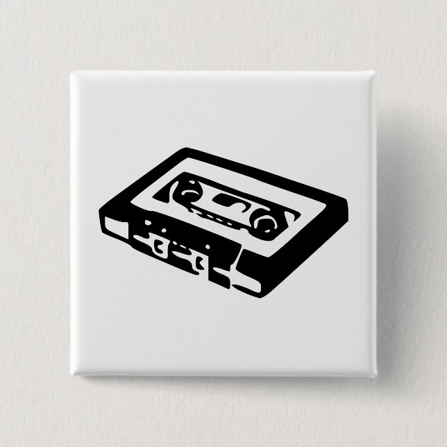 Audio Cassette 15 Cm Square Badge (Front)