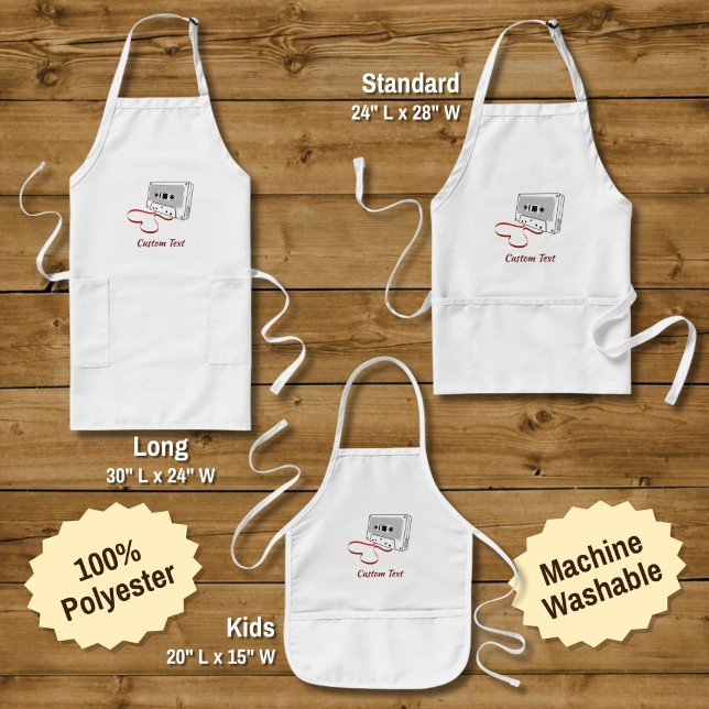 Audio cassette adult apron (Creator Uploaded)