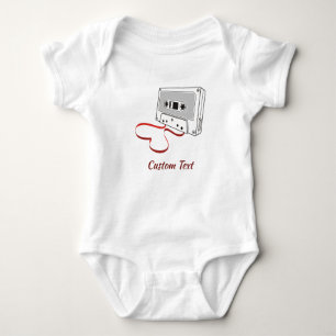 Audio cassette baby bodysuit