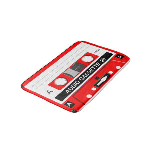 Audio cassette bath mat