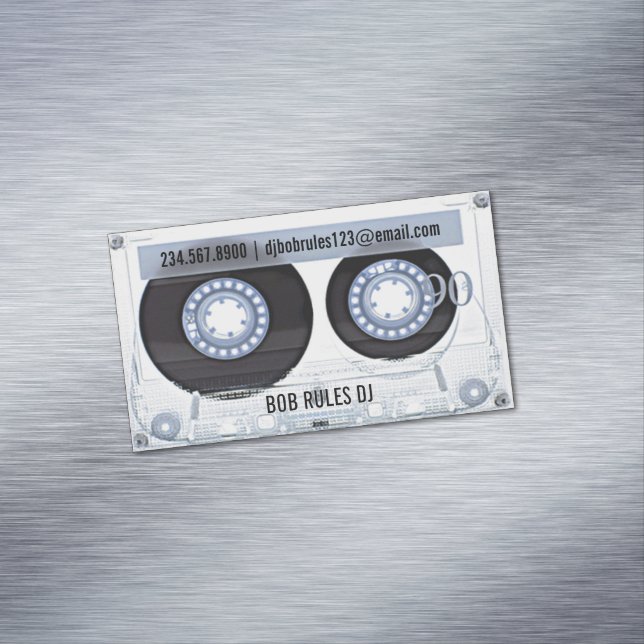 Audio Cassette DJ Magnetic Business Card (In Situ)