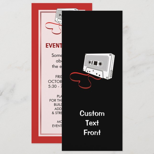 Audio Cassette Invitation (Front/Back)