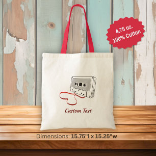 Audio cassette tote bag