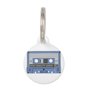 Audio Cassette vintage recording mix tape retro Pet Tag