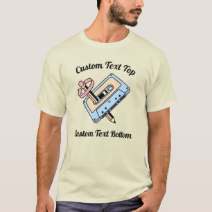 Audio Cassette with Pencil T-Shirt