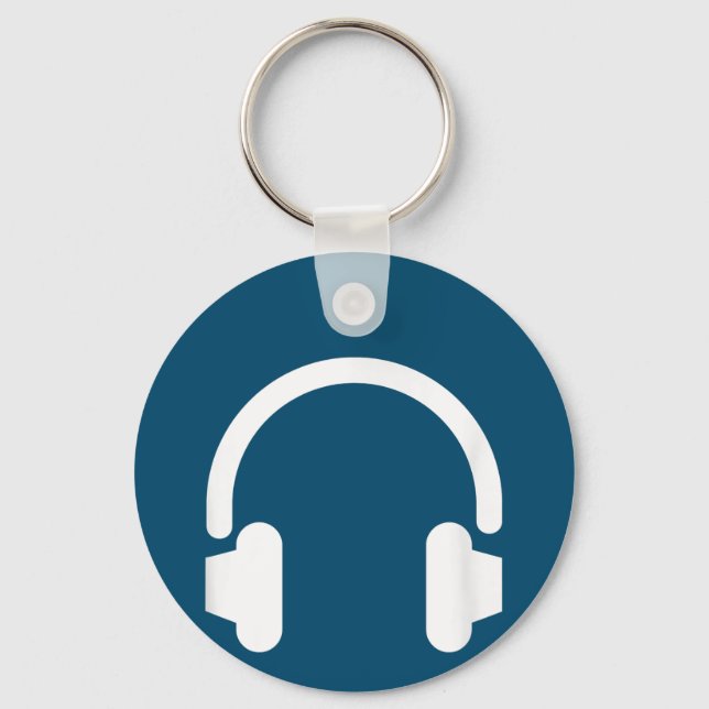 Audio Engineer Audiophile Dj Music Lover Headphone Key Ring (Front)