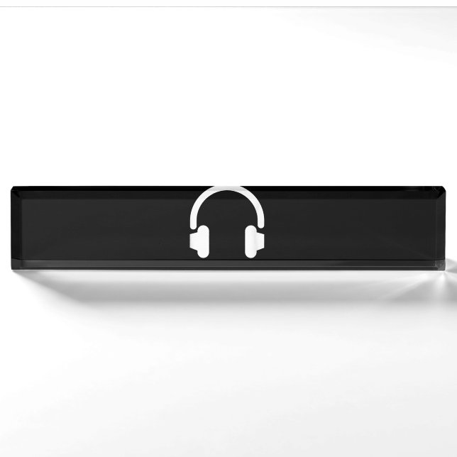 Audio Engineer Audiophile Dj Music Lover Headphone Nameplate (Front)