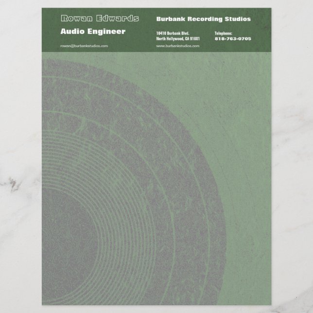 Audio Engineer Letterhead (Front)