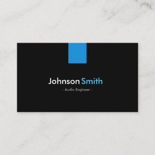 Audio Engineer Modern Aqua Blue Business Card