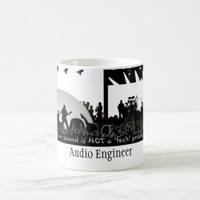 Audio Engineer - "Not a Tech Problem" Coffee Mug (Center)