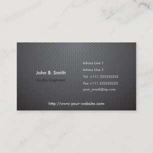 Audio Engineer Personal Business Card