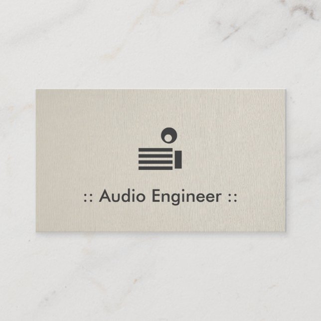 Audio Engineer Simple Elegant Professional Business Card (Front)