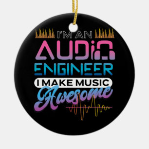 Audio Engineer Sound Engineer Audio Technician Ceramic Tree Decoration