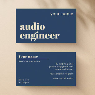 Audio Engineer sound technician Business Card