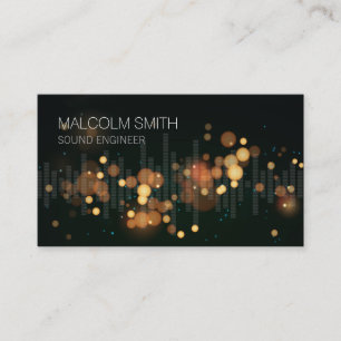 Audio Engineer Sound Wave Equalizer Business Card