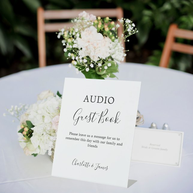 Audio Guest Book sign black white wedding (Creator Uploaded)