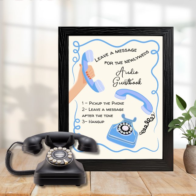 Audio guestbook message doodle whimsical sign (Creator Uploaded)