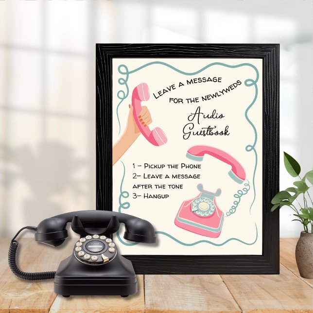 Audio guestbook message doodle whimsical sign (Creator Uploaded)