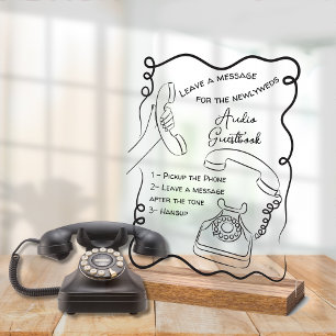 Audio guestbook message for wedding sign