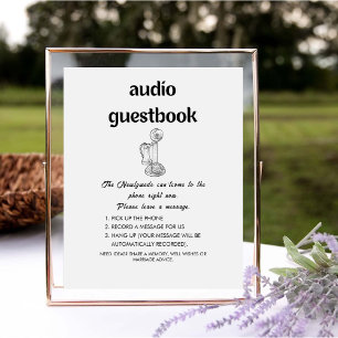 Audio Guestbook Sign   Modern Minimalist Wedding