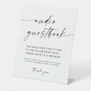 Audio Guestbook Sign Modern Minimalist Wedding