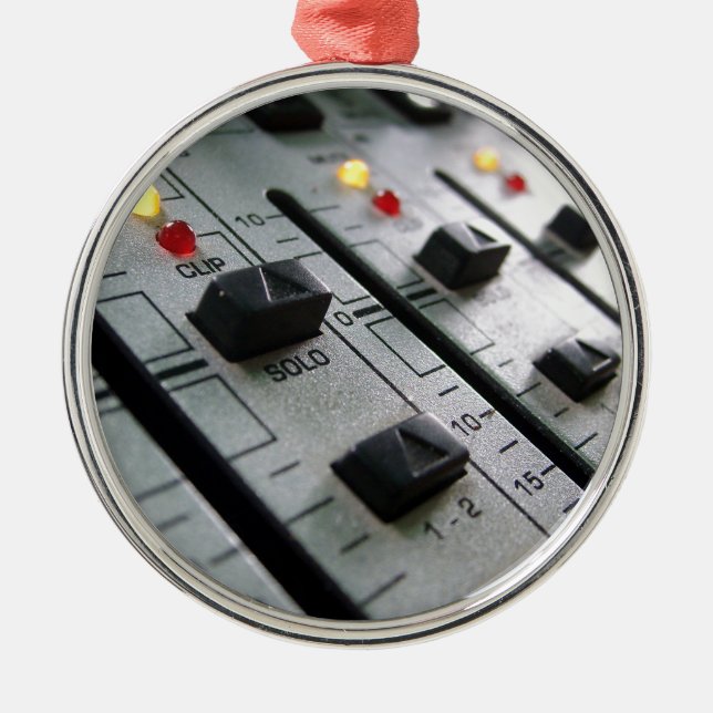 Audio Mixer Metal Tree Decoration (Front)