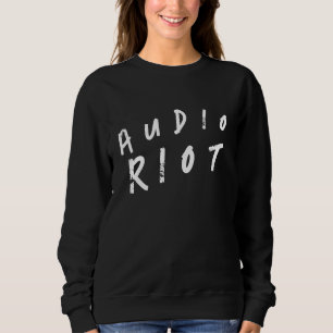 Audio Riot Long Sleeve Black Grunge (Woman) Sweatshirt