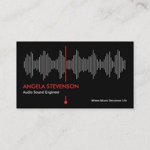 Audio Sound Wave Studio Engineer Business Card