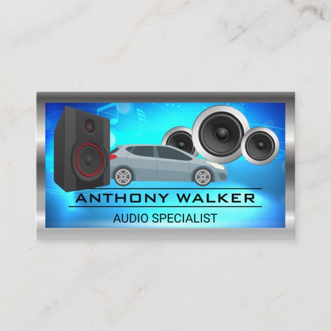 Audio Speakers | Subwoofers | Technician Business Card (Front)