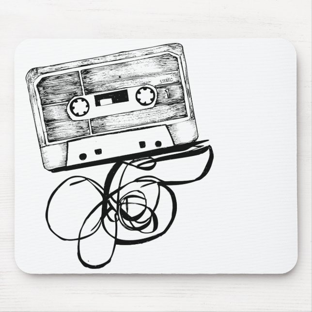 Audio Tape Cassette Retro Mouse Pad (Front)