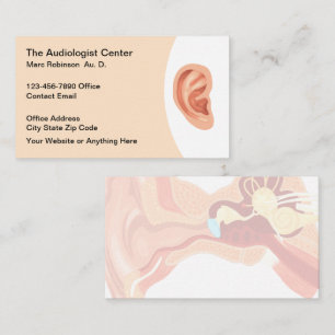 Audiologist And Otolaryngologist Business Cards