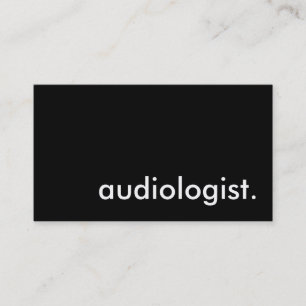 audiologist. business card