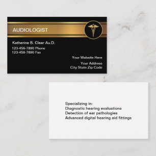 Audiologist Business Cards