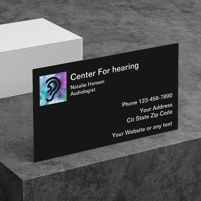 Audiologist Hearing Clinic Business Card (Creator Uploaded)