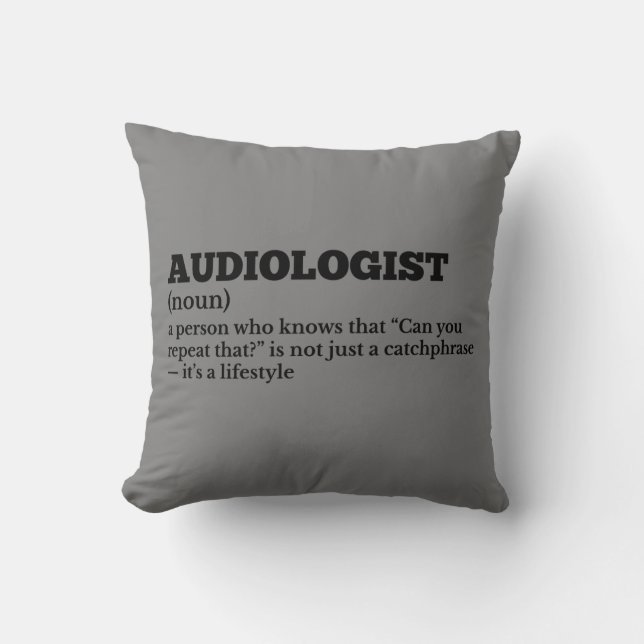 Audiologist Job Definition Pillow (Front)