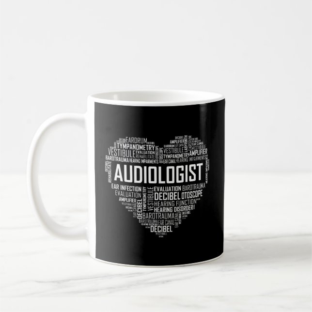 Audiologist Love Audiology Hearing Month Bhsm Grad Coffee Mug (Left)
