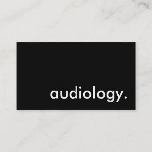 audiology. business card