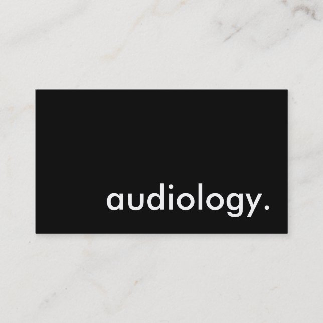 audiology. business card (Front)