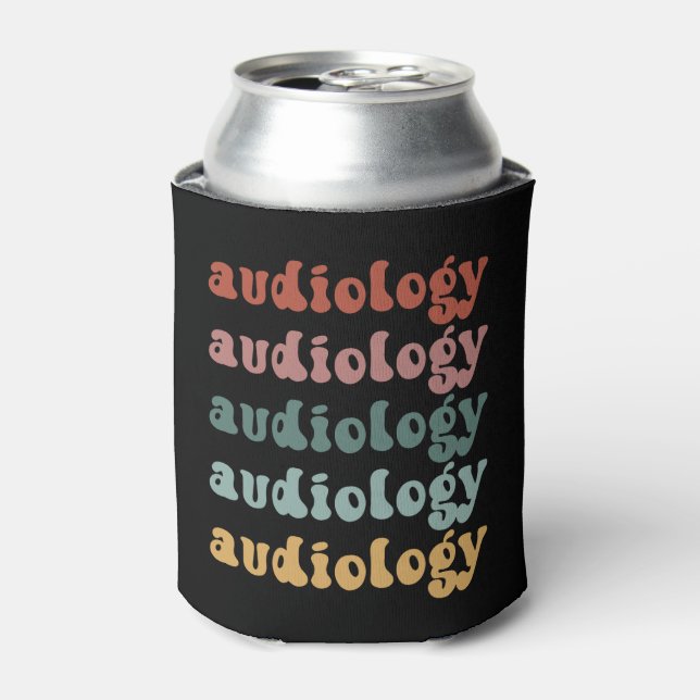 Audiology | Doctor of Audiology Audiologist Retro Can Cooler (Can Front)