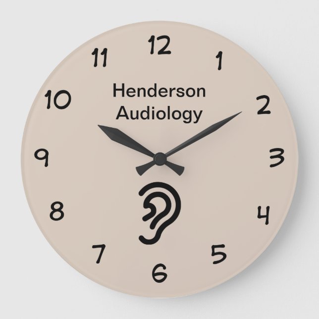 Audiology Office Waiting Room Large Clock (Front)